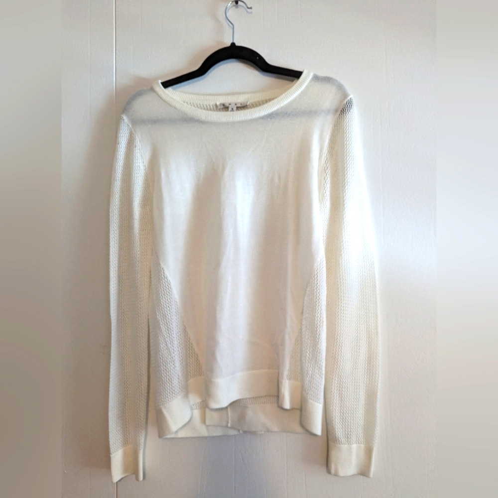 Sheer Mesh CAbi white top sized small